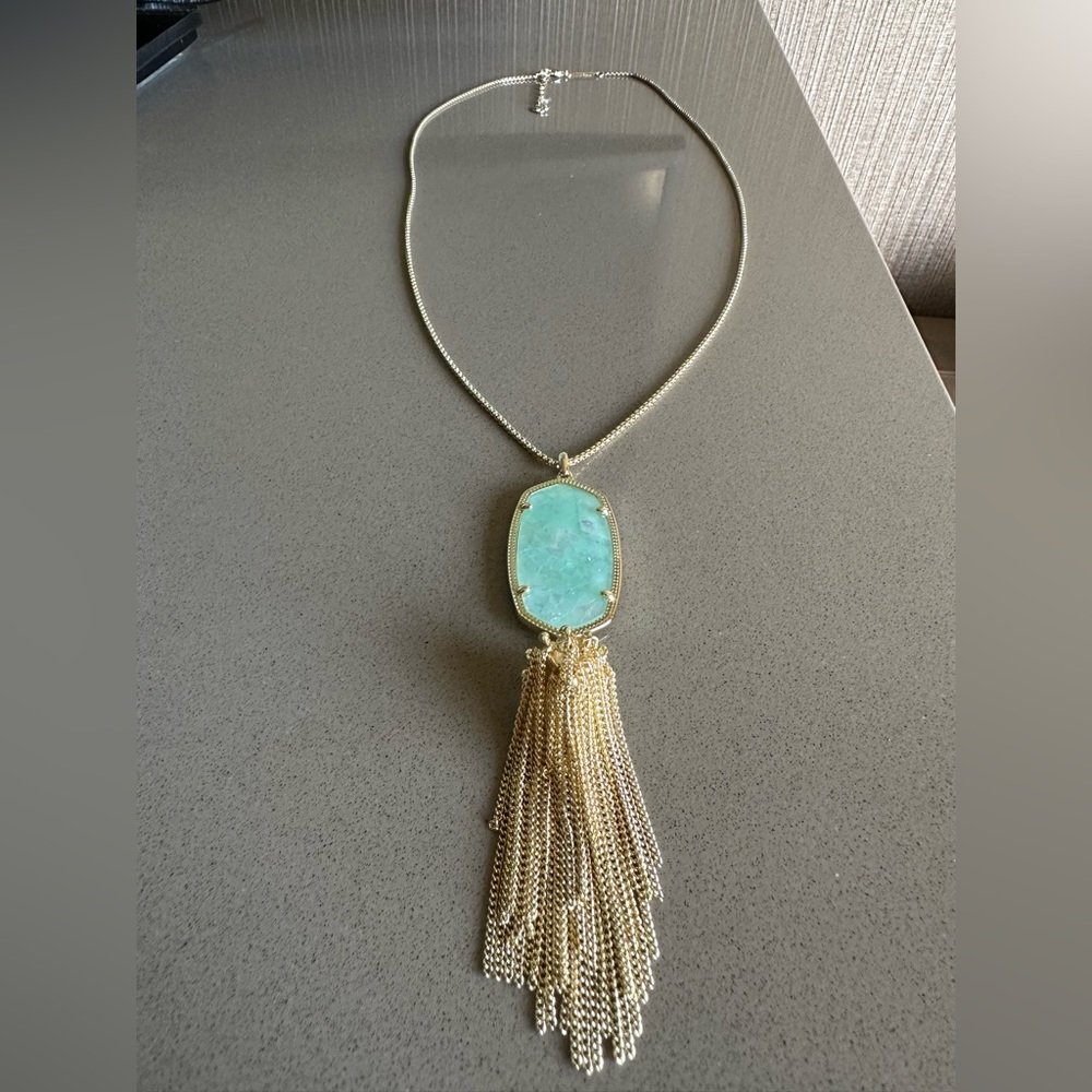 Kendra Scott Rayne Stone Tassel Necklace - Picture 5 of 11